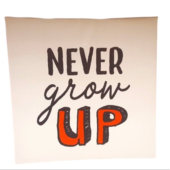 NEVER GROW UP canvas wall art - Picture 2 of 2